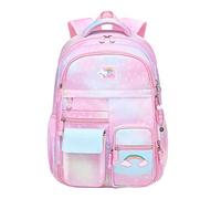 BYXEPA Schulrucksack Mädchen, 43x35x17cm Rucksack Mädchen, Rucksack Kinder Mädchen, Große Kapazität Schultasche mit Reflektierenden Streifen für Kinder 5-10 Jahre Alt