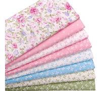 BYY 8 Stück 40cm * 50cm Bow-Knoten Printed 100% Baumwollstoff zum Quilten,Patchwork Stoffe,Baumwollstoff meterware,Stoffe Patchwork stoffpaket