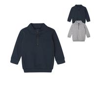 BZ66 Babybugz Baby Sweatshirt mit 1/4-Reißverschluss Heather Grey Melange 18-24 months
