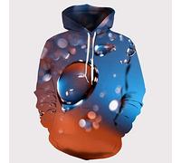 BZNOO Jungen Mädchen 3D Hoodie, Mädchen Jungen Hoodie 3D-Druck Wassertropfen Kinder Sweatshirts Unisex Taschen Kapuzenpullover Für Kinder 4-16 Jahre-160
