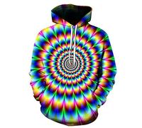 BZNOO Jungen Mädchen 3D Hoodie, Unisex Kid's Hoodie Boy Girl Coole 3D-Druck Schwindel Leichtes Kapuzenpullover-Sweatshirt Für 4-16 Jahre-140