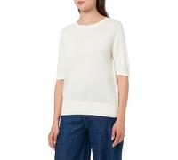 BOSS Kurzarm-Strickpullover mit Lochmuster - Style C_Fiaffusa, 50543936 Weiß XL