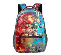 (C) Kinderrucksack mit Super Mario-Motiv, 3D-Druck, Tagesrucksack für Jungen und Mädchen, Grundschul-