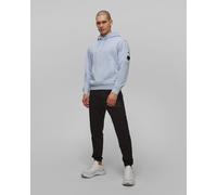 C.p. Company Cotton Diagonal Fleece Resist Dyed Hooded Lens Herren-sweatshirt In Blau 18cmss099a110044r-814 Blau XL