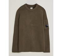 C.P. Company Full Rib Knitted Cotton Crew Neck Dark Green Grün M