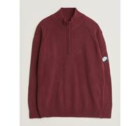 C.P. Company Knitted Lambswool Half-Zip Burgundy Rot M