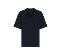 BOSS Poloshirt mit Johnny-Kragen aus Baumwoll-Jacquard - Style C-Ponti 118, 50565176 Dunkelblau XL