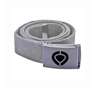 C1RCA Gürtel Logo Ikon-Belt Metallschnalle Einheitsgröße verstellbar 125 cm, Grau/Schwarz., One size
