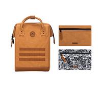 Cabaïa - Adventurer Rucksack Moscow Medium 18L - Wasserabweisend - Laptopfach bis zu 13 Zoll - 2 Vordertaschen - vegan zertifiziert - Rucksack für Reisen und Arbeit, Damen & Herren - Braun