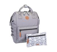 Cabaïa Rucksack Adventurer Medium Poitiers mit zwei auswechselbaren Vortaschen Grau