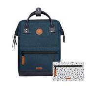 Tagesrucksack CABAIA "Adventurer M Recycled" Gr. B/H/T: 27 cm x 41 cm x 16 cm, blau (dunkelpetrol) Rucksäcke Reisegepäck Taschen Cityrucksack mit austauschbaren Vordertaschen (73788721-0)