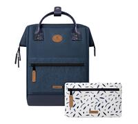 Tagesrucksack CABAIA "Adventurer M Recycled" Gr. B/H/T: 27 cm x 41 cm x 16 cm, blau (dunkelpetrol) Rucksäcke Reisegepäck Taschen Cityrucksack mit austauschbaren Vordertaschen (73788721-0)