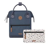 Cabaia Rucksack Port Antonio – Mini 12 l, wasserabweisend, 2 Vordertaschen, vegan – Blau