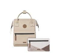 Cabaïa - Adventurer Rucksack Arcachon Mini 10L - Wasserabweisend - Laptopfach bis zu 10,5 Zoll - 2 Vordertaschen - vegan zertifiziert - Rucksack für Reisen und Arbeit, Damen & Herren - Beige