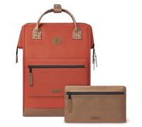 Cabaïa - Adventurer Rucksack Bogota Maxi 23L - Wasserabweisend - Laptopfach bis zu 15 Zoll - 2 Vordertaschen - vegan zertifiziert - Rucksack für Reisen und Arbeit, Damen & Herren - Orange