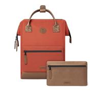 Cabaïa - Adventurer Rucksack Bogota Medium 18L - Wasserabweisend - Laptopfach bis zu 13 Zoll - 2 Vordertaschen - vegan zertifiziert - Rucksack für Reisen und Arbeit, Damen & Herren - Orange