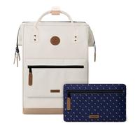 Cabaïa - Adventurer Rucksack Cap Town Maxi 23L - Wasserabweisend - Laptopfach bis zu 15 Zoll - 2 Vordertaschen - vegan zertifiziert - Rucksack für Reisen und Arbeit, Damen & Herren - Beige