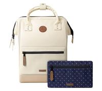 Cabaïa - Adventurer Rucksack Cap Town Medium 18L - Wasserabweisend - Laptopfach bis zu 13 Zoll - 2 Vordertaschen - vegan zertifiziert - Rucksack für Reisen und Arbeit, Damen & Herren - Beige