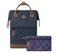 Cabaïa - Adventurer Rucksack Chicago Maxi 23L - Wasserabweisend - Laptopfach bis zu 15 Zoll - 2 Vordertaschen - vegan zertifiziert - Rucksack für Reisen und Arbeit, Damen & Herren - Blau