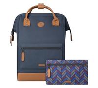 Cabaïa - Adventurer Rucksack Chicago Mini 10L - Wasserabweisend - Laptopfach bis zu 10,5 Zoll - 2 Vordertaschen - vegan zertifiziert - Rucksack für Reisen und Arbeit, Damen & Herren - Blau