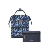 Cabaïa - Adventurer Rucksack Fontainebleau Mini 10L - Wasserabweisend - Laptopfach bis zu 10,5 Zoll - 2 Vordertaschen - vegan zertifiziert - Rucksack für Reisen und Arbeit, Damen & Herren - Blau