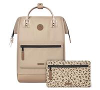 Cabaïa - Adventurer Rucksack Lobito Maxi 23L - Wasserabweisend - Laptopfach bis zu 15 Zoll - 2 Vordertaschen - vegan zertifiziert - Rucksack für Reisen und Arbeit, Damen & Herren - Beige