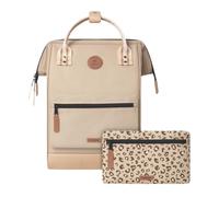 Cabaia Rucksack Adventurer Medium Lobito mit zwei auswechselbaren Vortaschen Beige