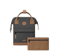 Cabaïa - Adventurer Rucksack London Mini 10L - Wasserabweisend - Laptopfach bis zu 10,5 Zoll - 2 Vordertaschen - vegan zertifiziert - Rucksack für Reisen und Arbeit, Damen & Herren - Grau