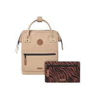 Cabaïa - Adventurer Rucksack Luxor Medium 18L - Wasserabweisend - Laptopfach bis zu 13 Zoll - 2 Vordertaschen - vegan zertifiziert - Rucksack für Reisen und Arbeit, Damen & Herren - Beige