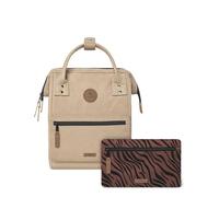 Cabaïa - Adventurer Rucksack Luxor Mini 10L - Wasserabweisend - Laptopfach bis zu 10,5 Zoll - 2 Vordertaschen - vegan zertifiziert - Rucksack für Reisen und Arbeit, Damen & Herren - Beige