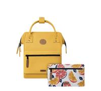 Cabaïa - Adventurer Rucksack Marrakech Small 10L - Wasserabweisend - Laptopfach bis zu 10,5 Zoll - 2 Vordertaschen - vegan zertifiziert - Rucksack für Reisen und Arbeit, Damen & Herren - Gelb