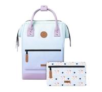 Cabaïa - Adventurer Rucksack Mykonos Medium 18L - Wasserabweisend - Laptopfach bis zu 13 Zoll - 2 Vordertaschen - vegan zertifiziert - Rucksack für Reisen und Arbeit, Damen & Herren - Blau