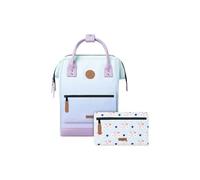 Cabaïa - Adventurer Rucksack Mykonos Medium 18L - Wasserabweisend - Laptopfach bis zu 13 Zoll - 2 Vordertaschen - vegan zertifiziert - Rucksack für Reisen und Arbeit, Damen & Herren - Blau