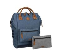 Cabaïa - Adventurer Rucksack Paris Maxi 23L - Wasserabweisend - Laptopfach bis zu 15 Zoll - 2 Vordertaschen - vegan zertifiziert - Rucksack für Reisen und Arbeit, Damen & Herren - Blau