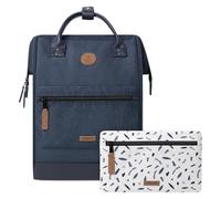 Cabaïa - Adventurer Rucksack Port Antonio Maxi 23L - Wasserabweisend - Laptopfach bis zu 15 Zoll - 2 Vordertaschen - vegan zertifiziert - Rucksack für Reisen und Arbeit, Damen & Herren - Blau