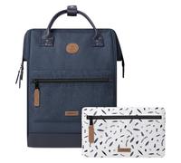 Cabaïa - Adventurer Rucksack Port Antonio Medium 18L - Wasserabweisend - Laptopfach bis zu 13 Zoll - 2 Vordertaschen - vegan zertifiziert - Rucksack für Reisen und Arbeit, Damen & Herren - Blau