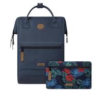 Cabaïa - Adventurer Rucksack Reykjavik Maxi 23L - Wasserabweisend - Laptopfach bis zu 15 Zoll - 2 Vordertaschen - vegan zertifiziert - Rucksack für Reisen und Arbeit, Damen & Herren - Blau