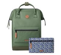 Cabaïa - Adventurer Rucksack Seoul Maxi 23L - Wasserabweisend - Laptopfach bis zu 15 Zoll - 2 Vordertaschen - vegan zertifiziert - Rucksack für Reisen und Arbeit, Damen & Herren - Grün