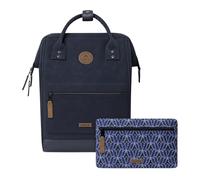 Cabaïa - Adventurer Rucksack Zurich Medium 18L - Wasserabweisend - Laptopfach bis zu 13 Zoll - 2 Vordertaschen - vegan zertifiziert - Rucksack für Reisen und Arbeit, Damen & Herren - Blau