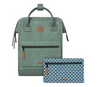 Cabaia Rucksack Adventurer – 2 auswechselbare Vortaschen – Medium Niagara Grün