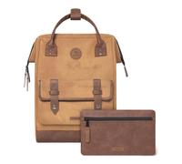 Cabaia Adventure Rucksack gewachste Baumwolle Beige M