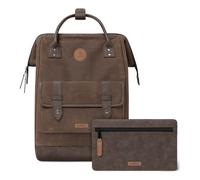 Cabaia Rucksack Adventurer Large Soyo mit zwei auswechselbaren Vortaschen Dunkelbraun