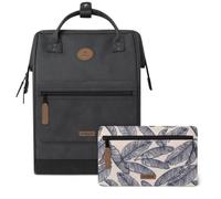 Cabaia Rucksack Adventurer Large Le Havre mit zwei auswechselbaren Vortaschen Anthra