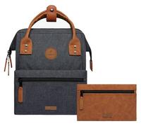 CABAIA - CABAIA London Adventurer Rucksack M mit Vortasche wechselbar black melanged Schwarz