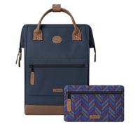 CABAIA - CHICAGO NAVY x BROWN VEGAN LEATHER, LARGE