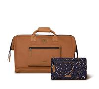 CABAIA - Reisetasche Duffle Adventurer Soyo 40L - Handgepäck 45x30x29 cm - Wasserabweisend & Vegan - 2 Taschen - Schuhfach - Weekender & Sporttasche für Damen & Herren - Braun