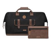 CABAIA Reisetasche Adventurer Trogir – Waxed Cotton, mit Laptopfach, Schwarz