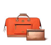 CABAIA - Reisetasche Duffle Adventurer Bogota 40L - Handgepäck 45x30x29 cm - Wasserabweisend & Vegan - 2 Taschen - Schuhfach - Weekender & Sporttasche für Damen & Herren - Orange
