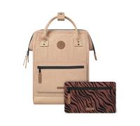 Cabaïa - Adventurer Rucksack Luxor Medium 18L - Wasserabweisend - Laptopfach bis zu 13 Zoll - 2 Vordertaschen - vegan zertifiziert - Rucksack für Reisen und Arbeit, Damen & Herren - Beige