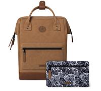 Cabaia Rucksack Adventurer Medium Moscow mit zwei auswechselbaren Vortaschen Camel